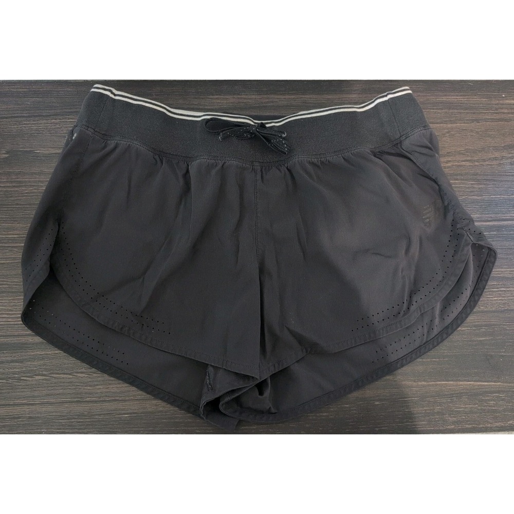 New Balance Black Running Jogging Shorts Women Med Marathon Liner Eyelet Design